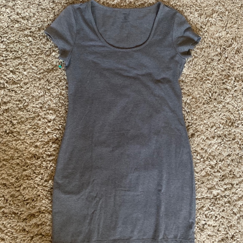 Basic Gray T Shirt Dress